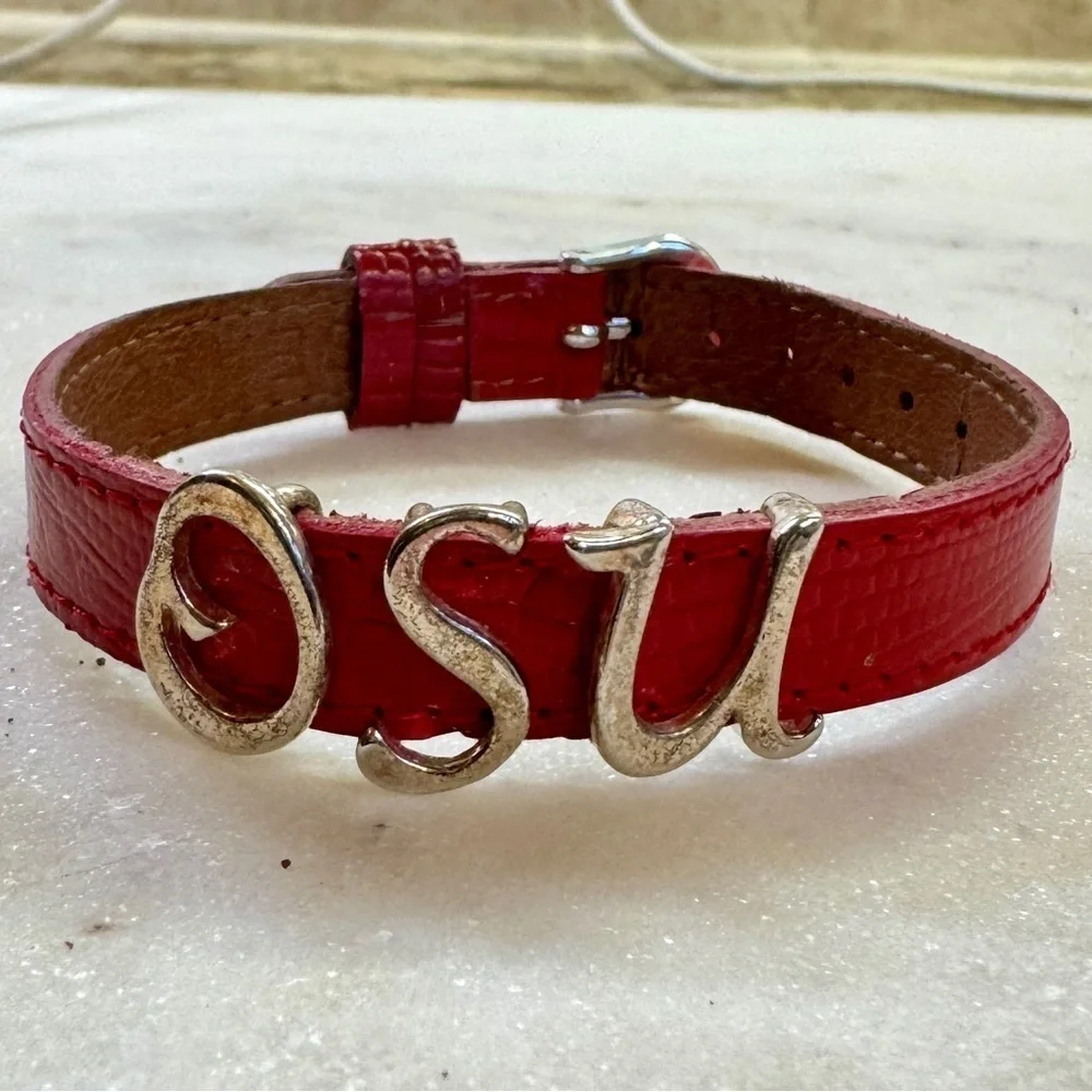 Vintage red faux